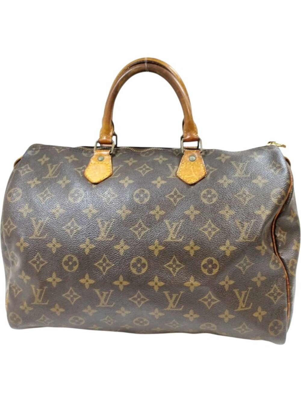 707455CQ (S6) Louis Vuitton Satchel Bag Speedy 35 Brown Monogram